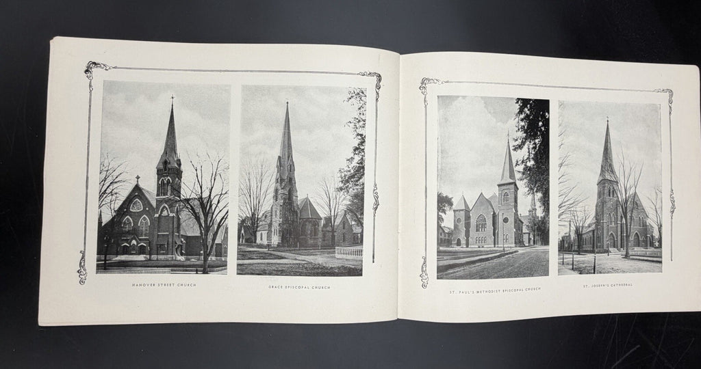 Antique Booklet, 1903 Views of Manchester and Vicinity Photo Book - L.H. Nelson Co. NH