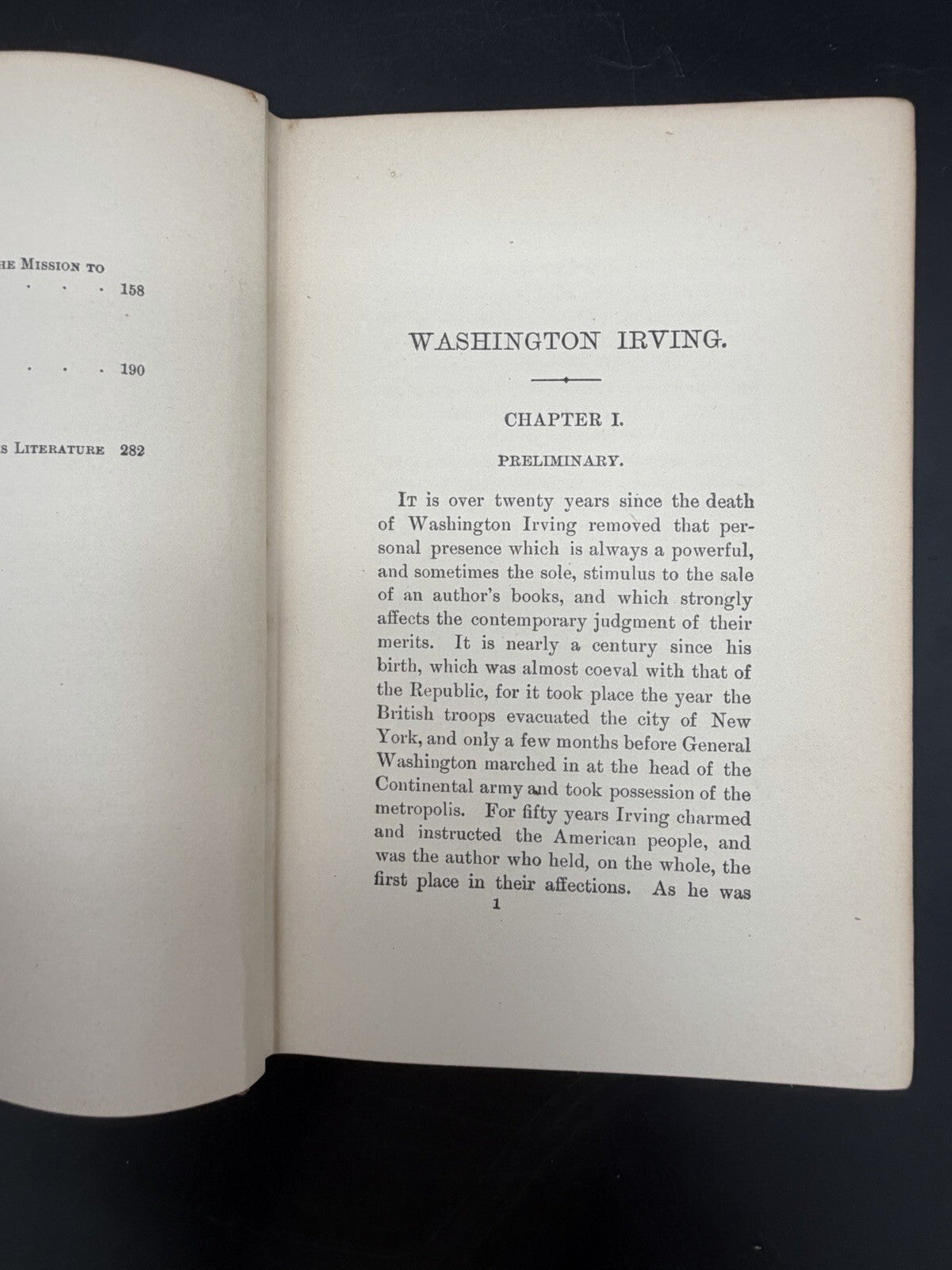 Antique Book 1891 Washington Irving Biography Charles Dudley Warner Inscribed Bookplate
