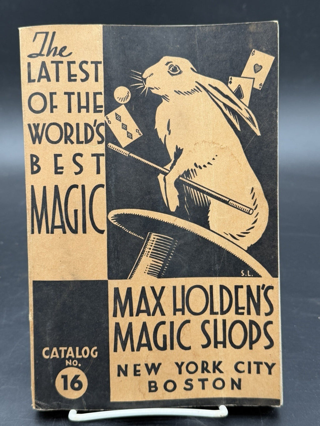 Vintage 1952 Holden's Magic Catalog Book NYC Boston Ephemera Receipt Included
