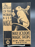 Vintage 1952 Holden's Magic Catalog Book NYC Boston Ephemera Receipt Included