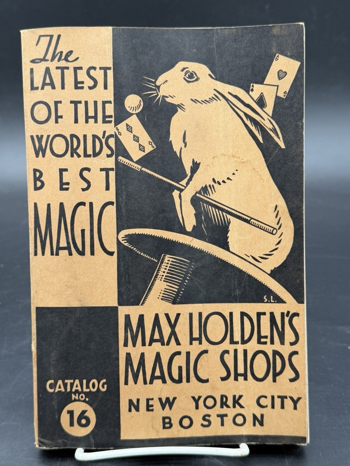 Vintage 1952 Holden's Magic Catalog Book NYC Boston Ephemera Receipt Included