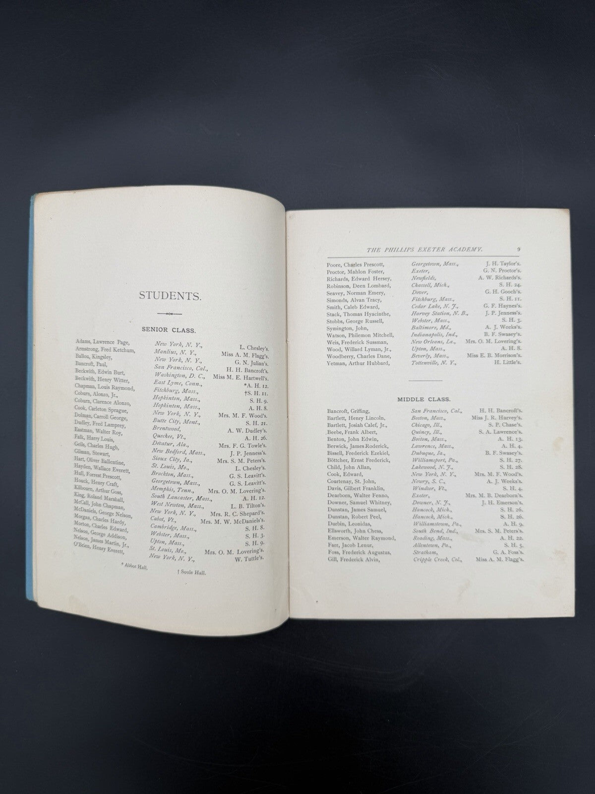 1894-95 Phillips Exeter Academy Catalogue - Exeter NH Prep School Ephemera Paper