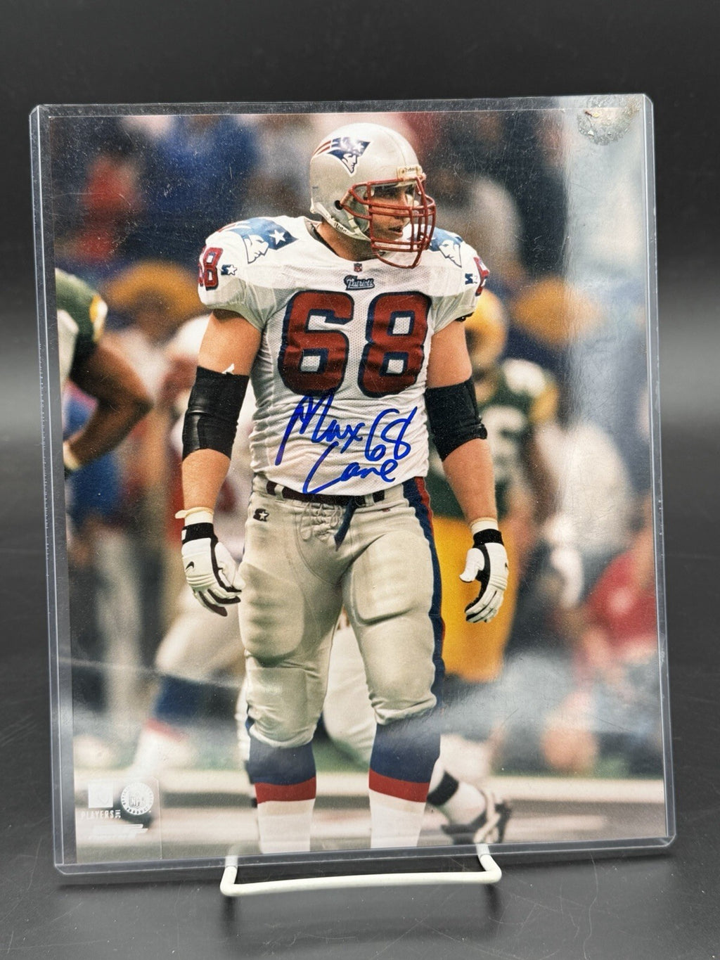 Max Lane Autographed 8x10 Photo New England Patriots #68 COA