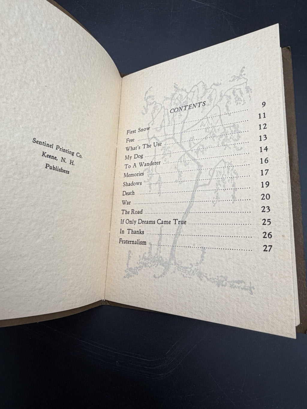Vintage Poetry Booklet - "13" For Luck by Bradford James Haywood - Keene, N.H.