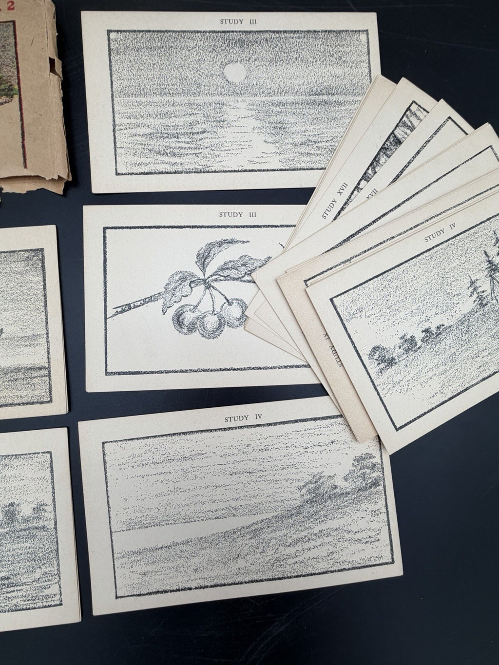 Vintage Light and Shade Studies No 2 Drawing Art Cards A Flanagan Co Chicago