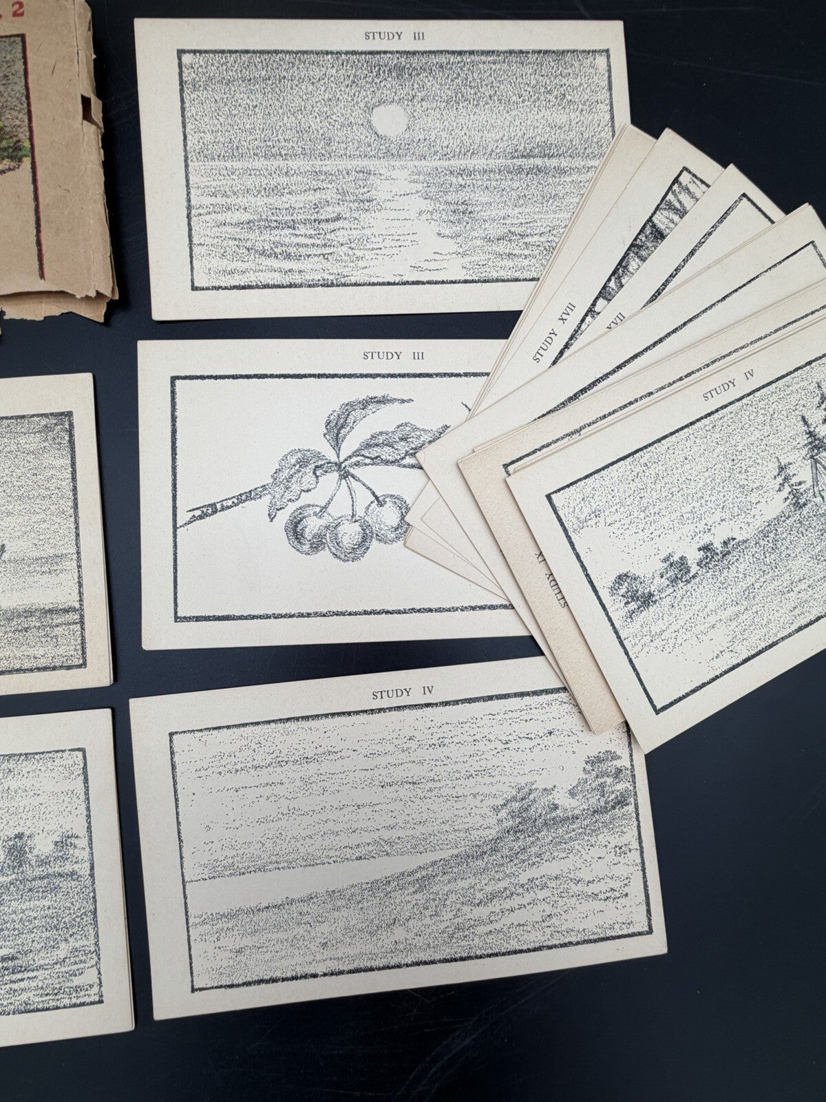 Vintage Light and Shade Studies No 2 Drawing Art Cards A Flanagan Co Chicago