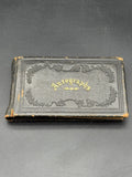 1875 Antique Miniature Autograph Book Manchester NH Victorian Era Ephemera