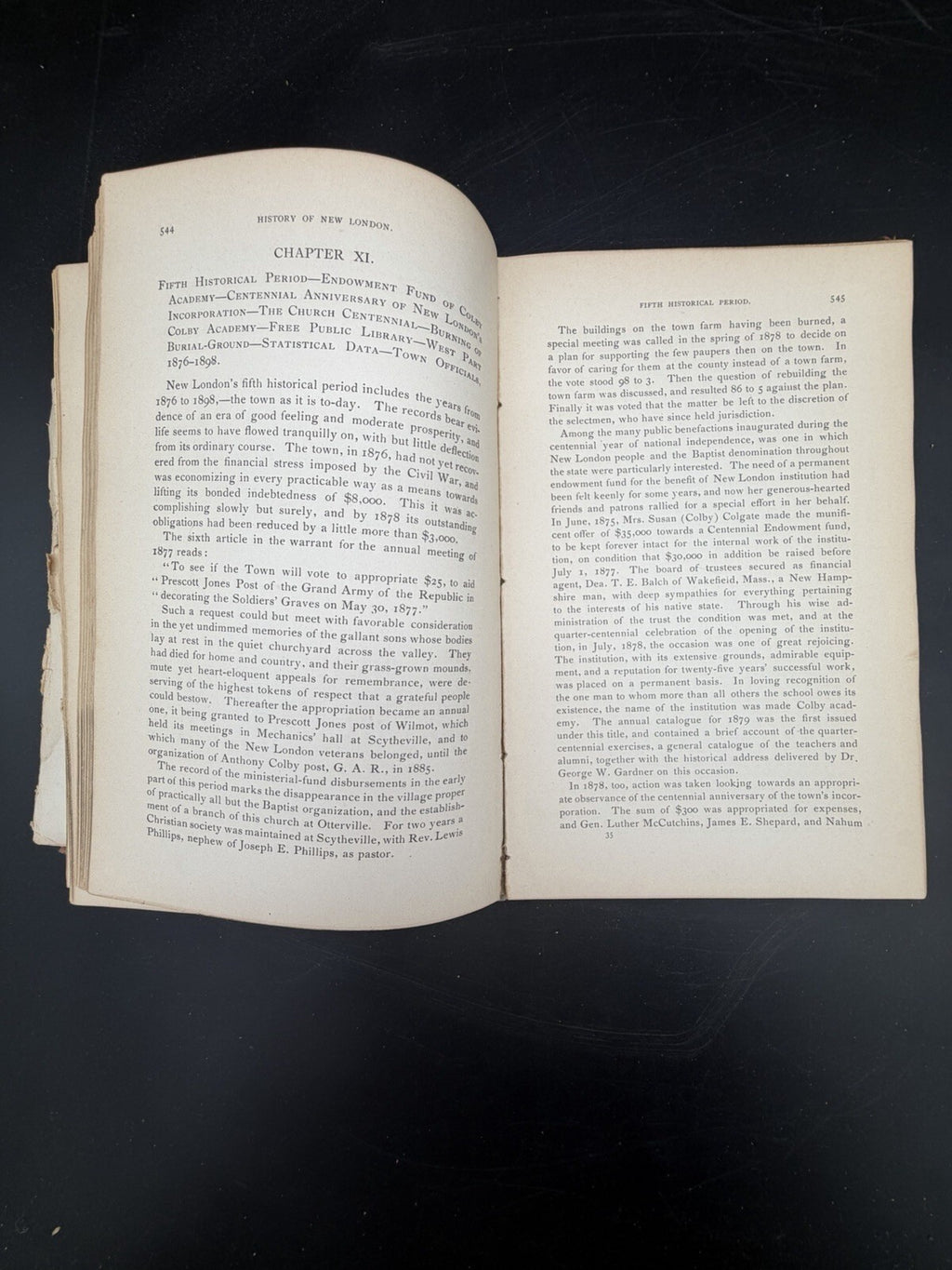 Antique Book, A History of the Town of New London NH 1779-1899 Local History Genealogy
