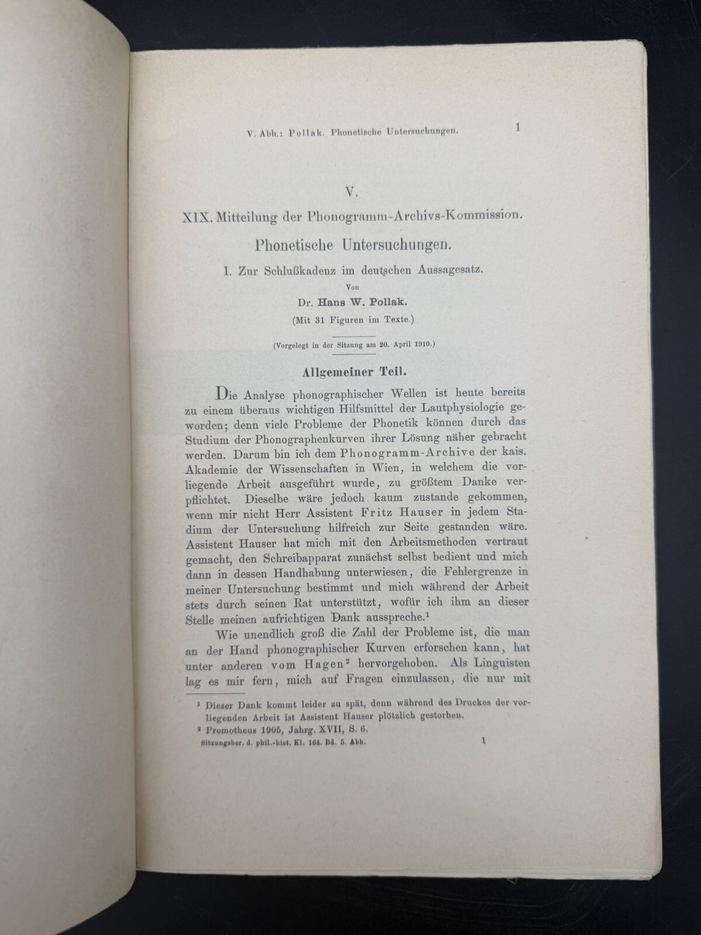 Phonetische Untersuchungen Phonogramm Archiv Wien Linguistics Brochure 1911