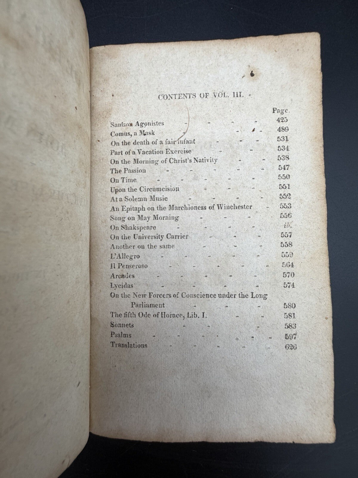JOHN MILTON Poetical Works 2 (of 3) Leather Volumes 1815 J Forbes & Co. New York
