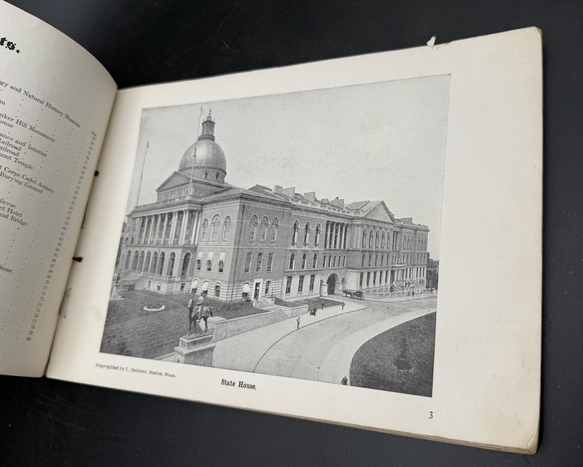 1904 150 Glimpses of Boston Photo Book Souvenir Cambridge Lexington Station
