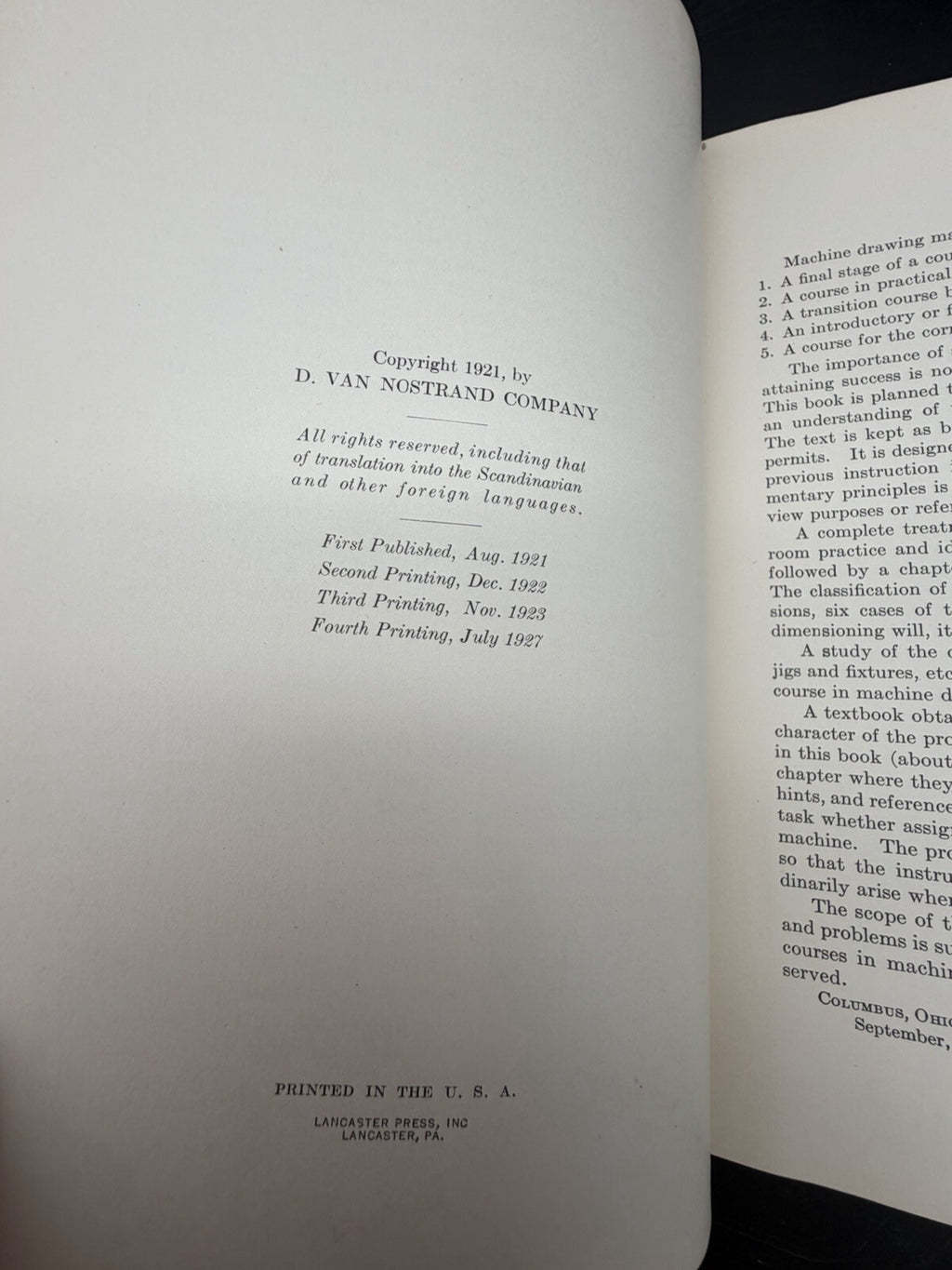 1927 Machine Drawing by Carl L. Svensen 4th Printing Technical Engineering Text