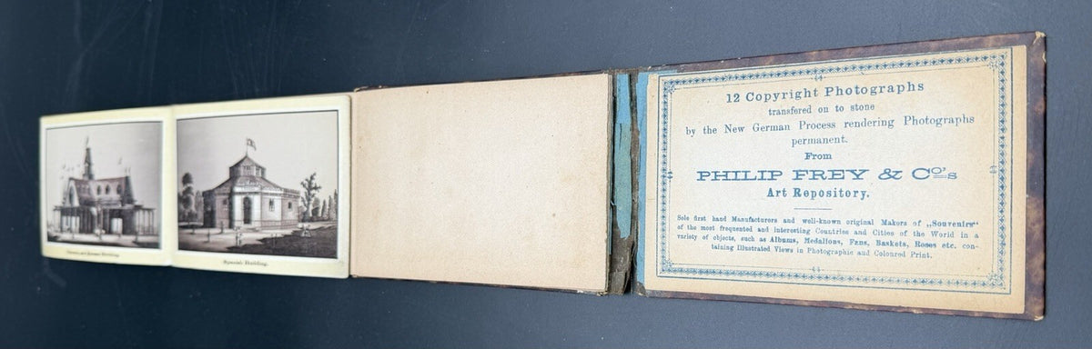 1876 Centennial Exhibition Philadelphia Souvenir Photo Album Philip Frey & Co.