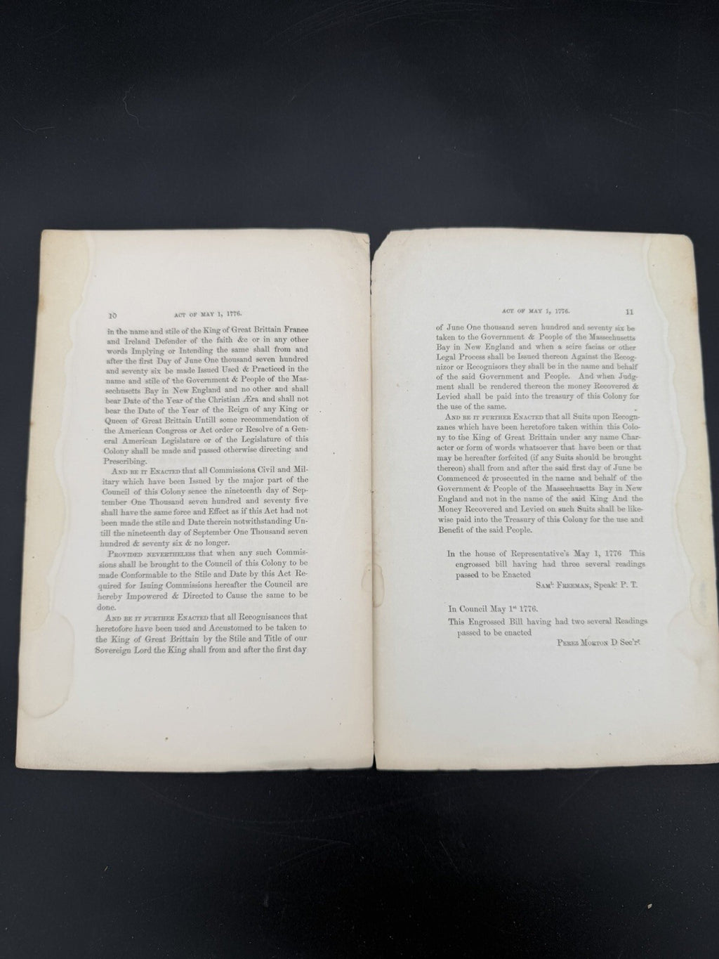 1862 Henry B. Dawson Pamphlet: MA Declaration of Independence 1776