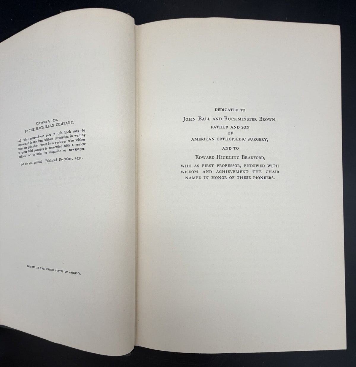1931 Fundamentals of Orthopaedic Surgery Osgood Allison Harvard Lectures Medical