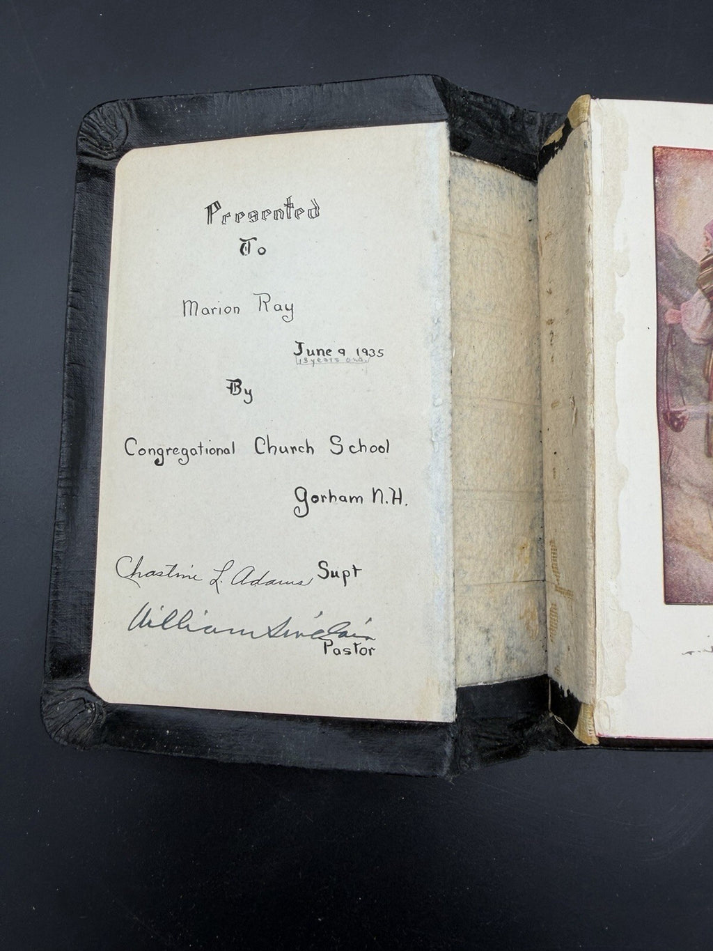1935 Bible - Gorham, NH Congregational Church Presentation