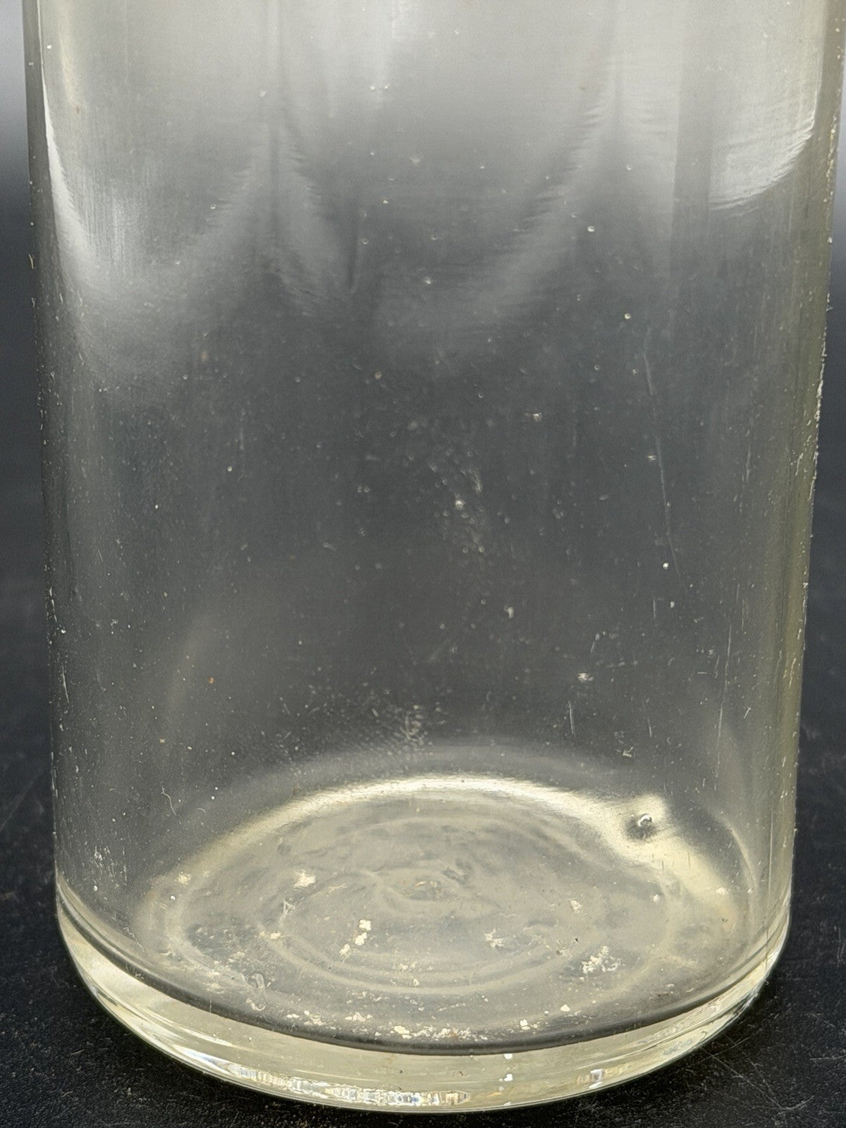 Antique Clear Glass Apothecary Jar Ground Stopper Pharmacy Bottle 504 Vintage