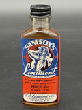Vintage Samson's Liniment Bottle 2 fl oz E.S. Stanford & Co Sayreton Alabama