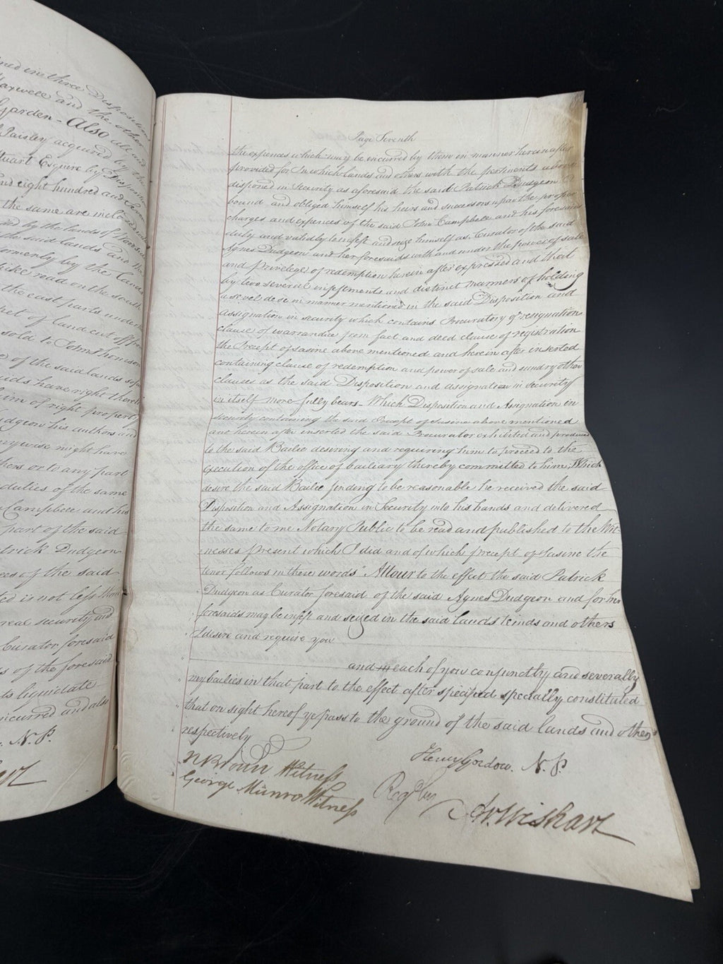 1826 Scottish Instrument of Sasine Vellum Legal Document Scotland Genealogy