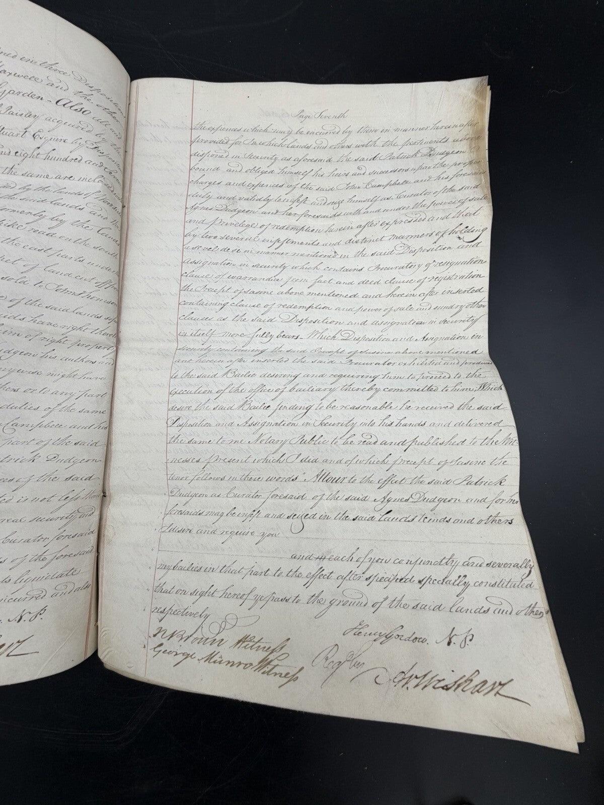 1826 Scottish Instrument of Sasine Vellum Legal Document Scotland Genealogy