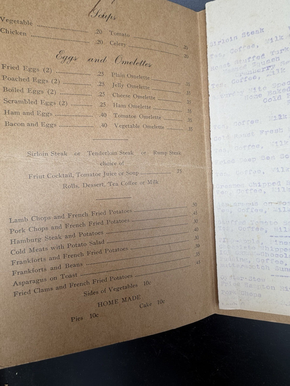 Vintage Grants Cafe Menu Durham New Hampshire Restaurant Diner Food Ephemera