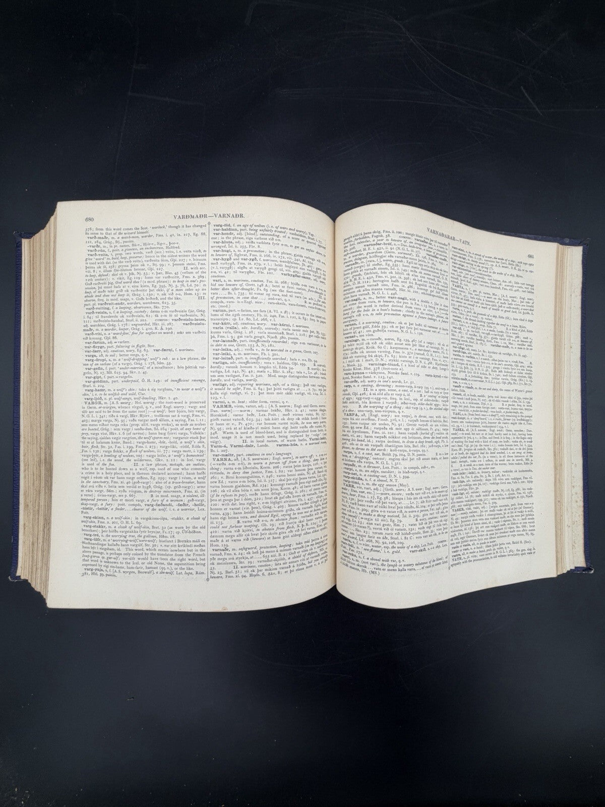 Cleasby & Vigfusson ICELANDIC-ENGLISH DICTIONARY - 1874 1st edn w/ 1876 appendix