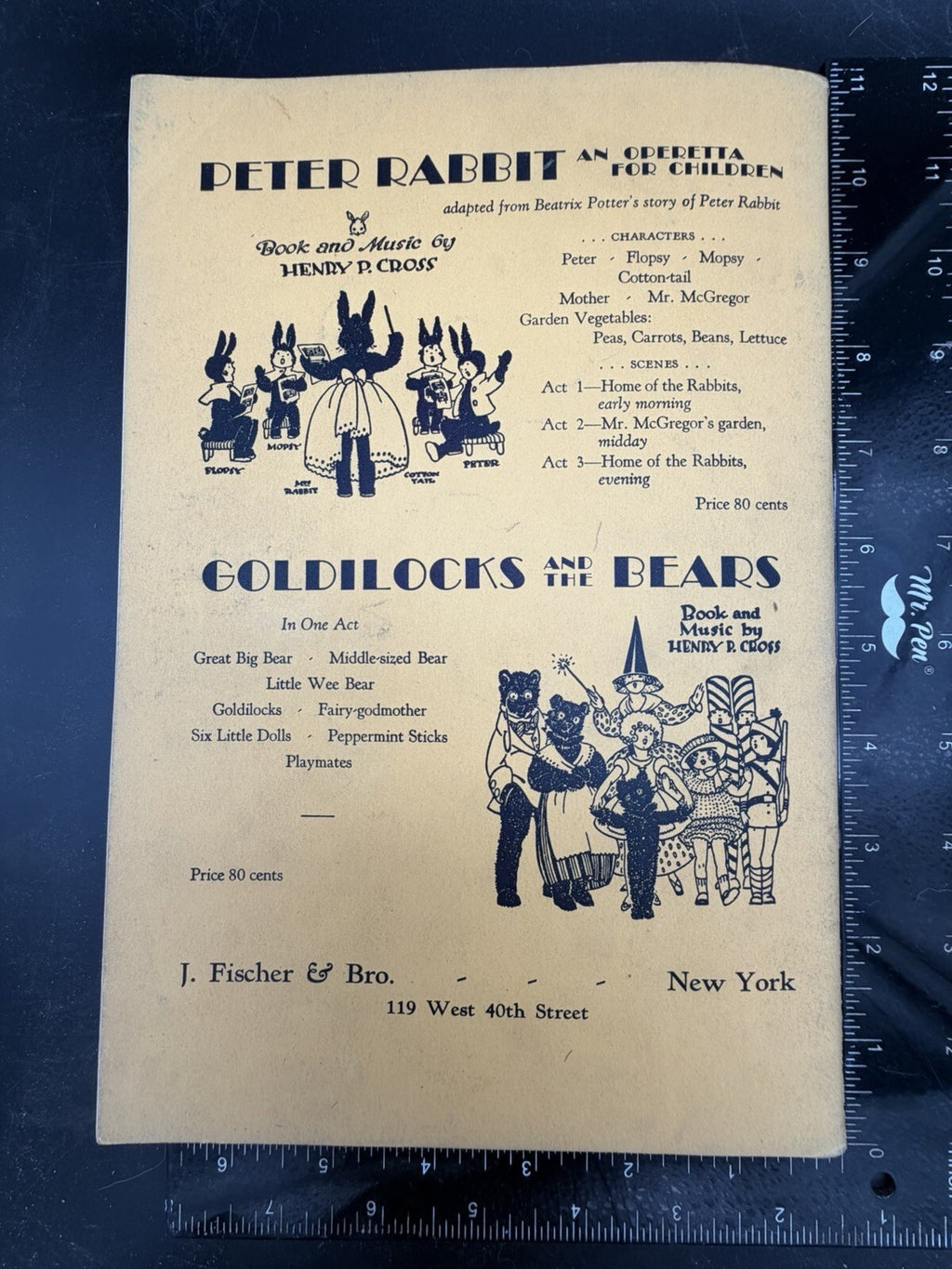 Vintage 1936 Little Black Sambo Operetta Children Sheet Music Book Henry P Cross