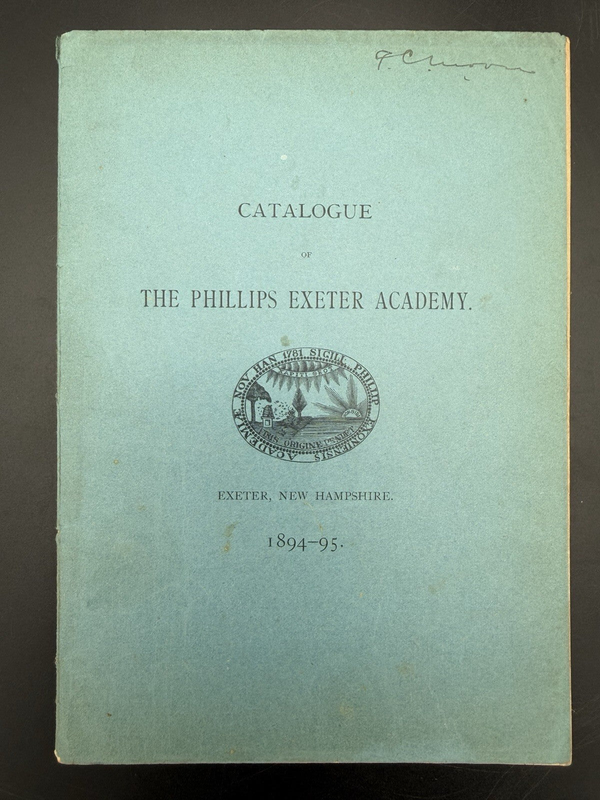 1894-95 Phillips Exeter Academy Catalogue - Exeter NH Prep School Ephemera Paper