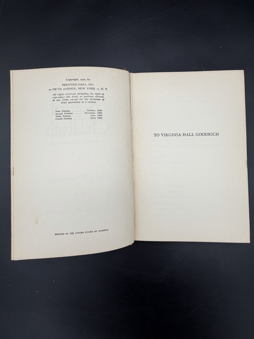 ⁠Vintage Book, 1950 Natural Childbirth FW Goodrich Prentice Hall Vintage Obstetrics Medicine