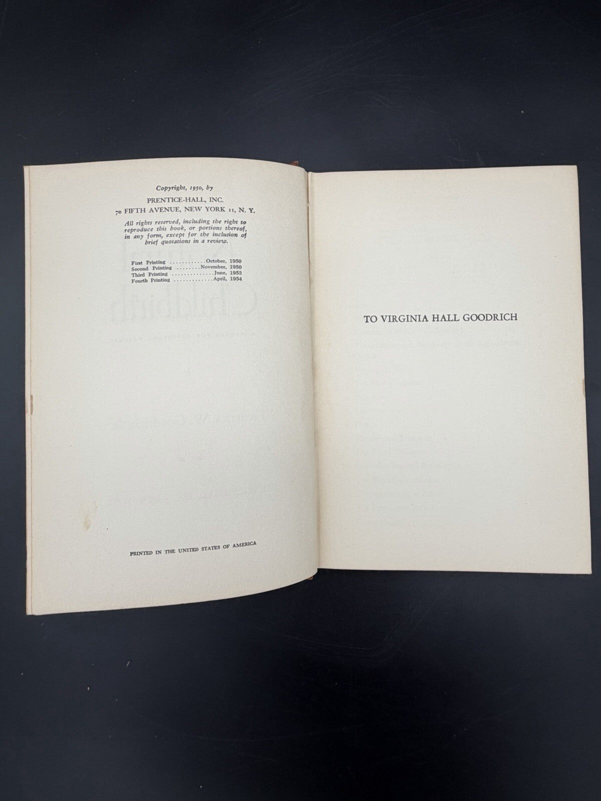 ⁠Vintage Book, 1950 Natural Childbirth FW Goodrich Prentice Hall Vintage Obstetrics Medicine