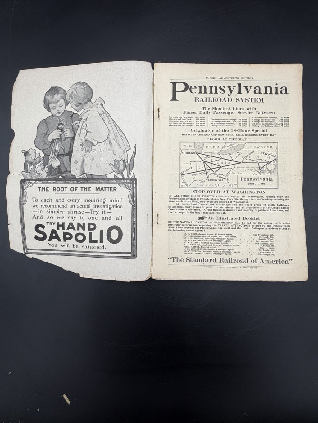 1909 Sunset Magazine April San Francisco Hotel St. Francis Railroad Steamship Ad