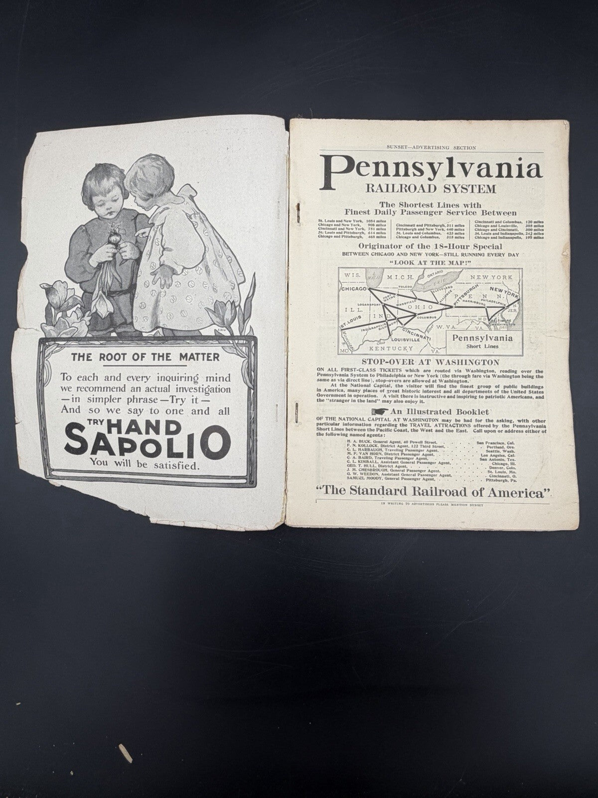 1909 Sunset Magazine April San Francisco Hotel St. Francis Railroad Steamship Ad