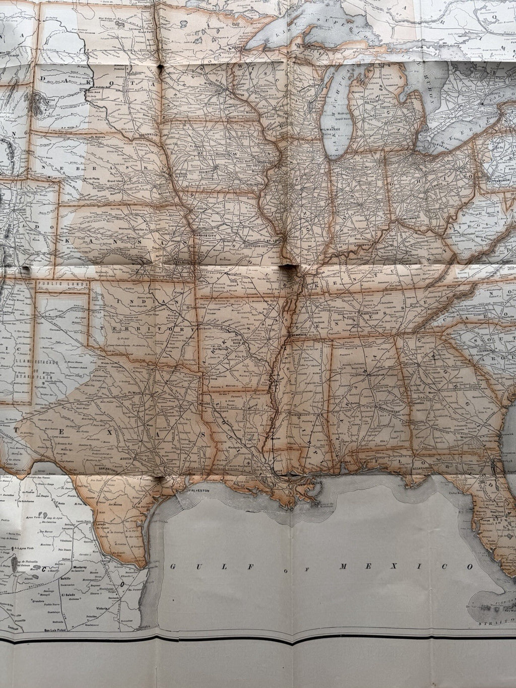 Antique 1880s Appleton’s General Railway Map of the United States & Canada