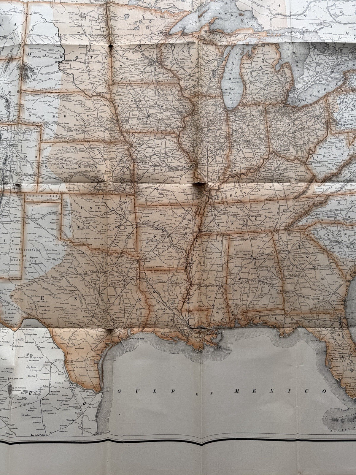 Antique 1880s Appleton’s General Railway Map of the United States & Canada