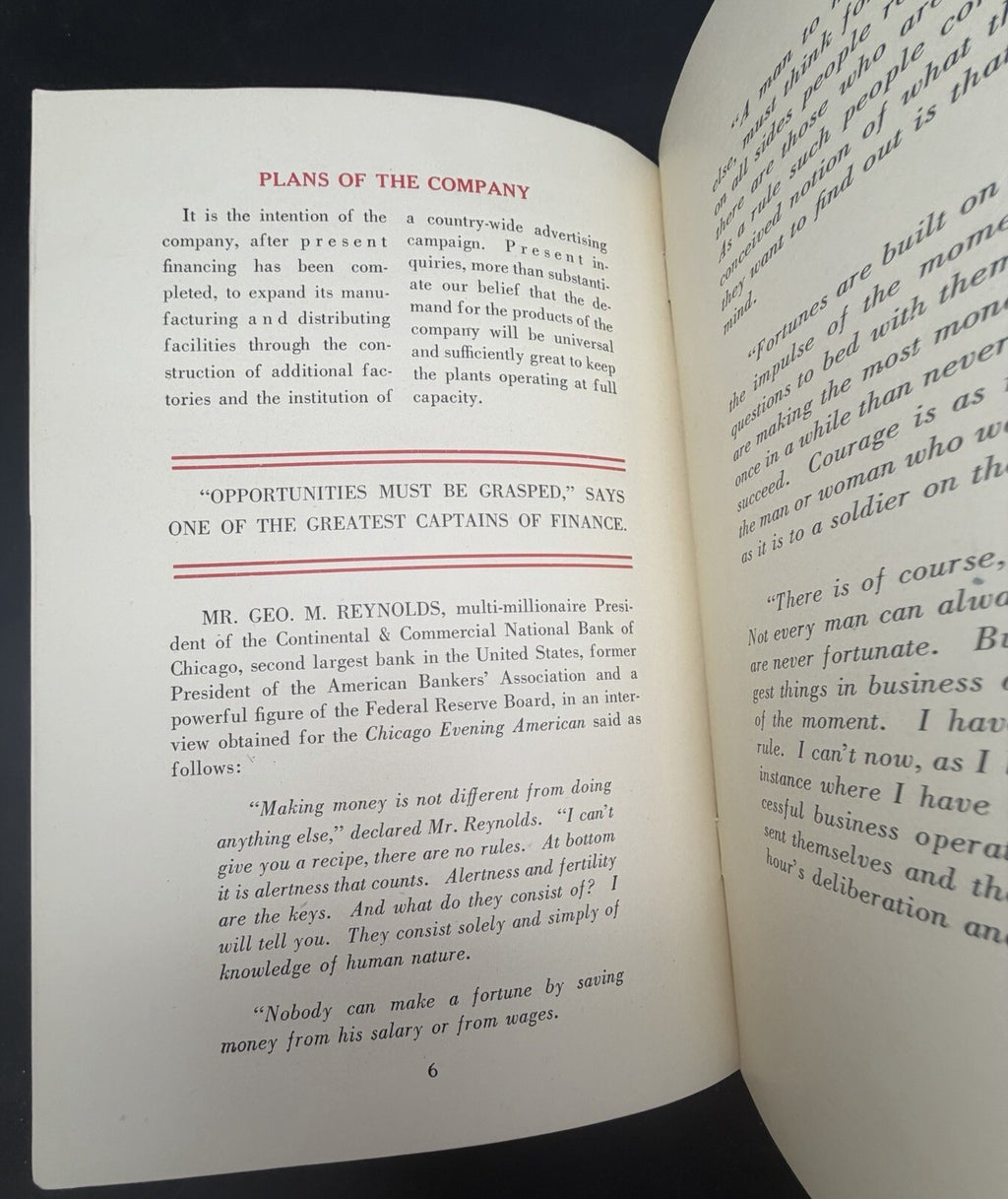 1921 Bullet-Proof & Non-Shatterable Glass Corp Stock Prospectus Pamphlet