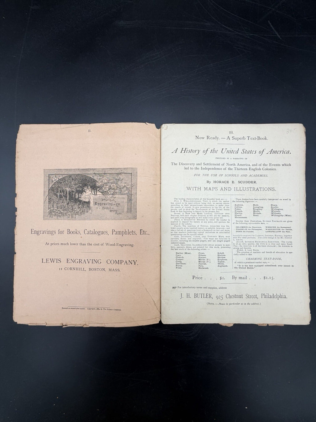 1884 Original Vintage Science Magazine - Vol. IV No. 82 - Historical Ephemera