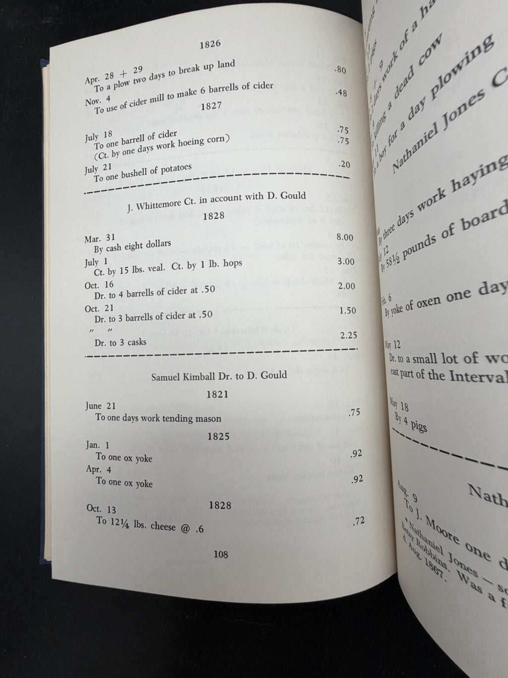 Rains Finely Today Denison Gould Diary Account Book 1817-1865 Hillsboro NH