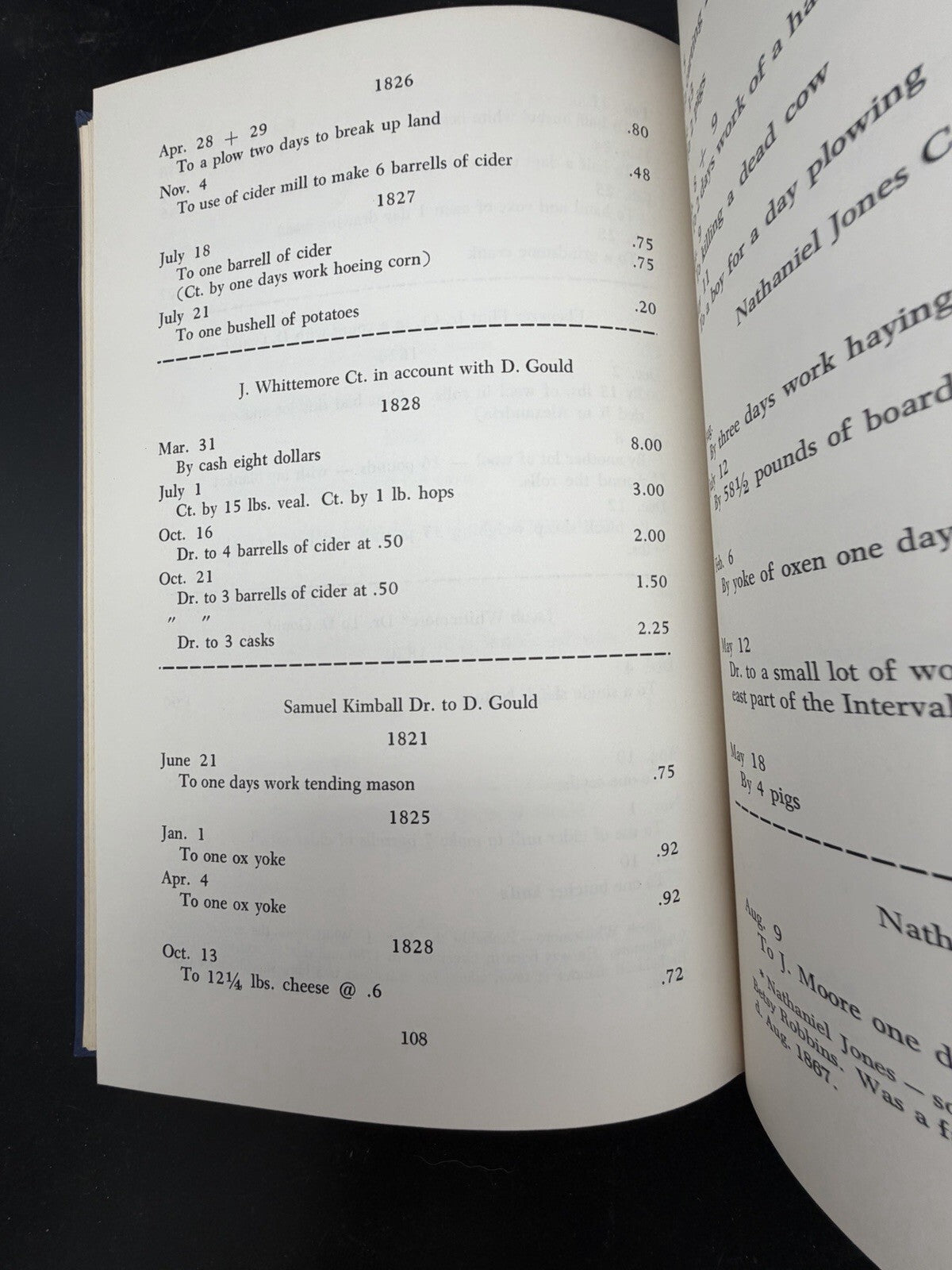 Rains Finely Today Denison Gould Diary Account Book 1817-1865 Hillsboro NH