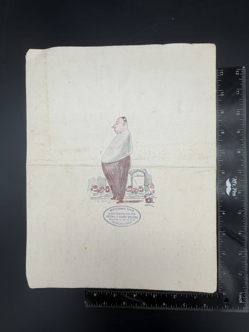 Vintage Ephemera Los Caracoles Restaurant Menu Barcelona Casa Bofarull 1835