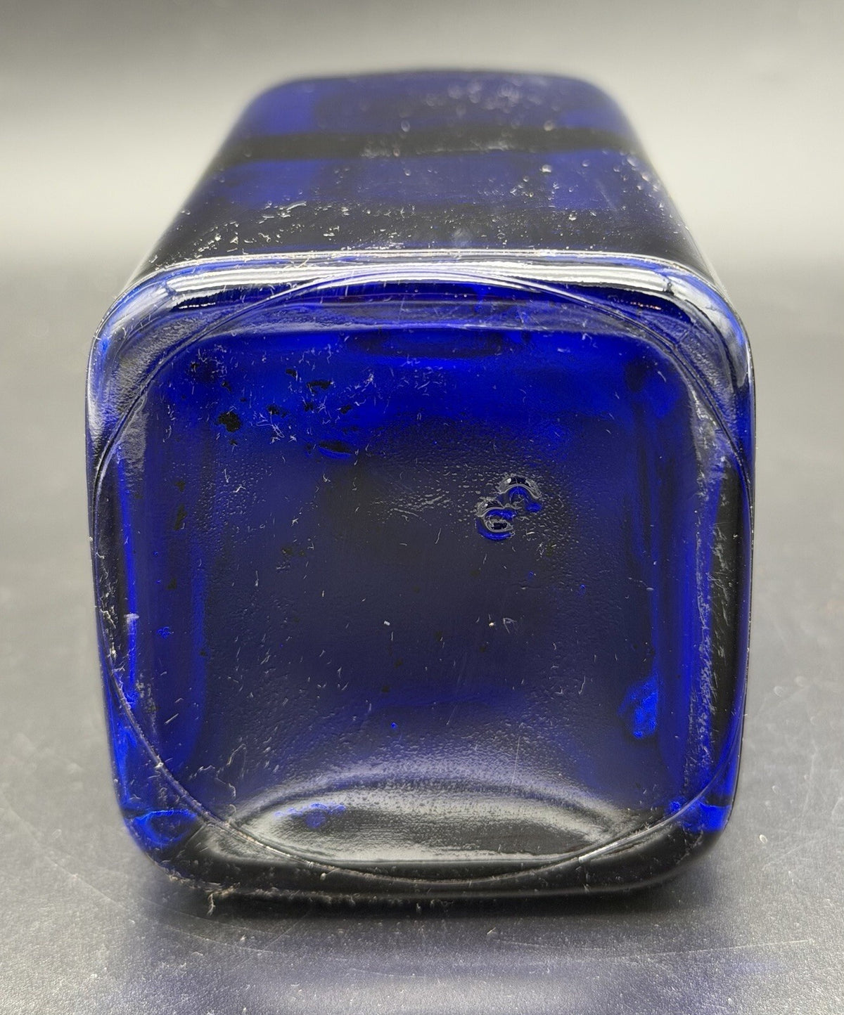 Vintage Cobalt Blue Elixir Peptenzyme Medicine Bottle Reed & Carnrick 1 Pint