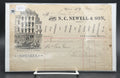 1879 N.C. Newell and Son Invoice – Utica NY Paint Glass Storefront Art Ephemera