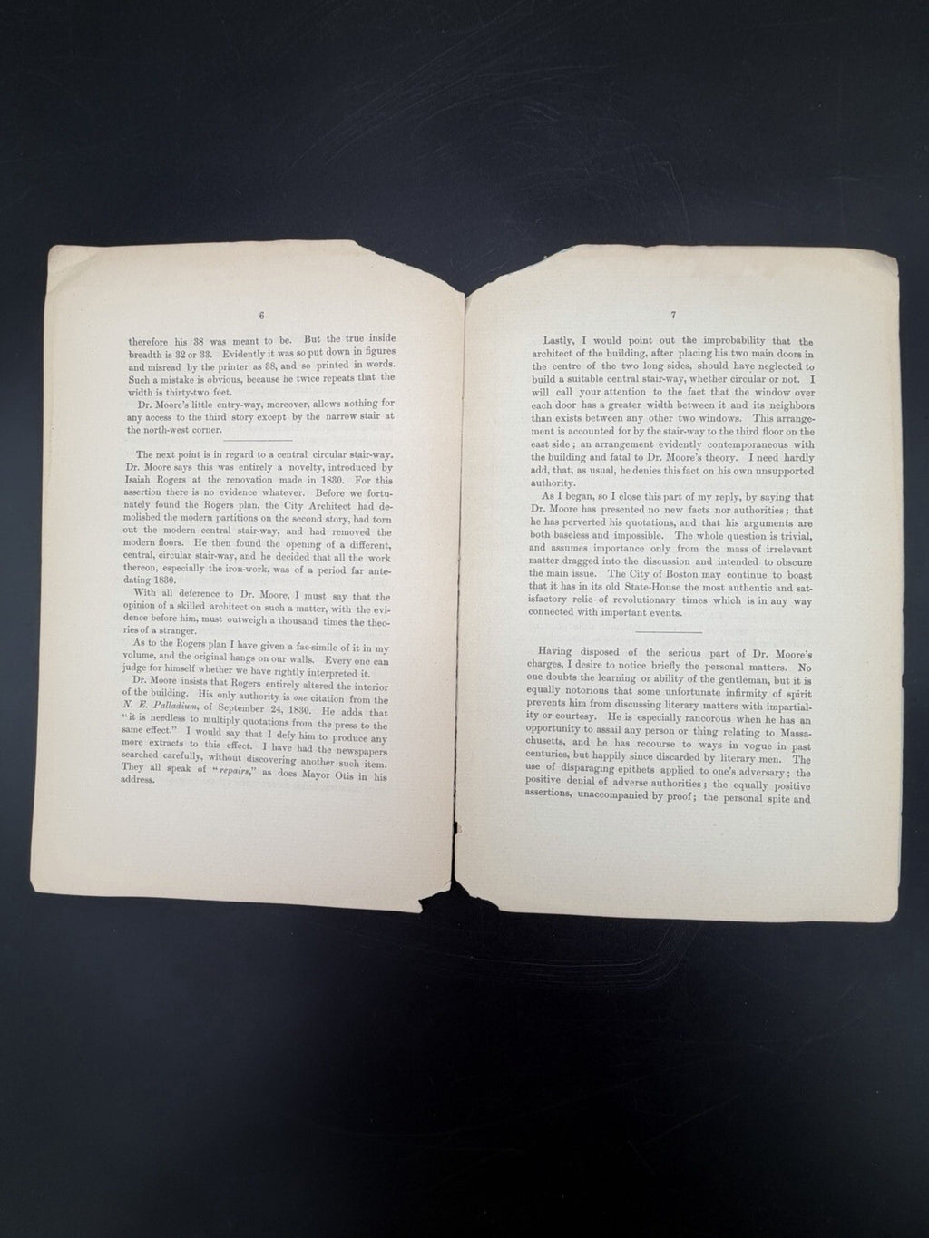 1886 The Old State-House Defended William H Whitmore Boston Pamphlet