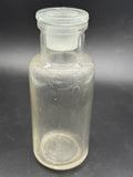 Antique Clear Glass Apothecary Jar Ground Stopper Pharmacy Bottle 504 Vintage