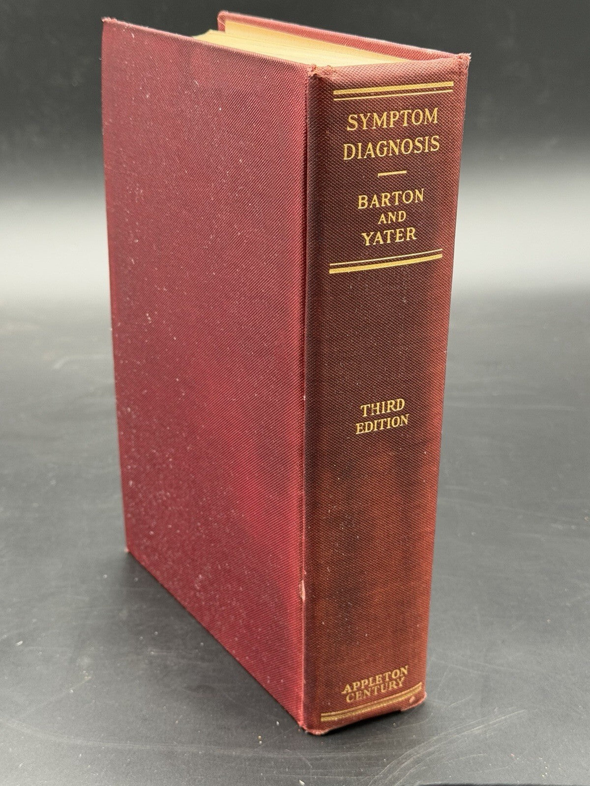 1936 Symptom Diagnosis Regional and General Barton Yater Third Edition Medical