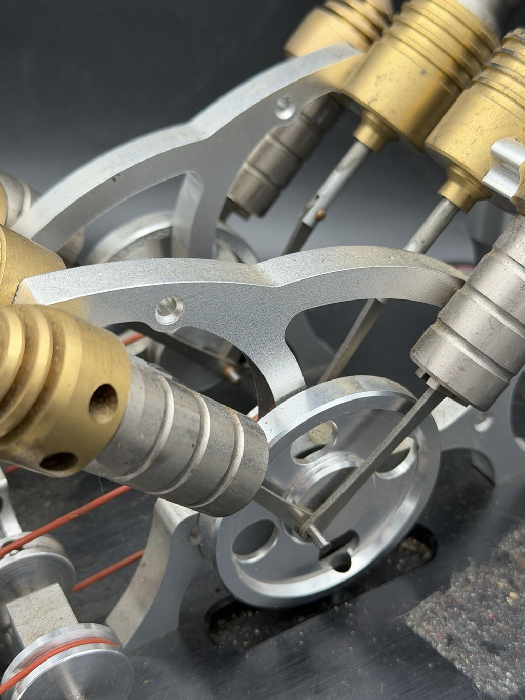 Twin Cylinder Vacuum Stirling Engine Model Flame Licker Hot Air Machine Metal