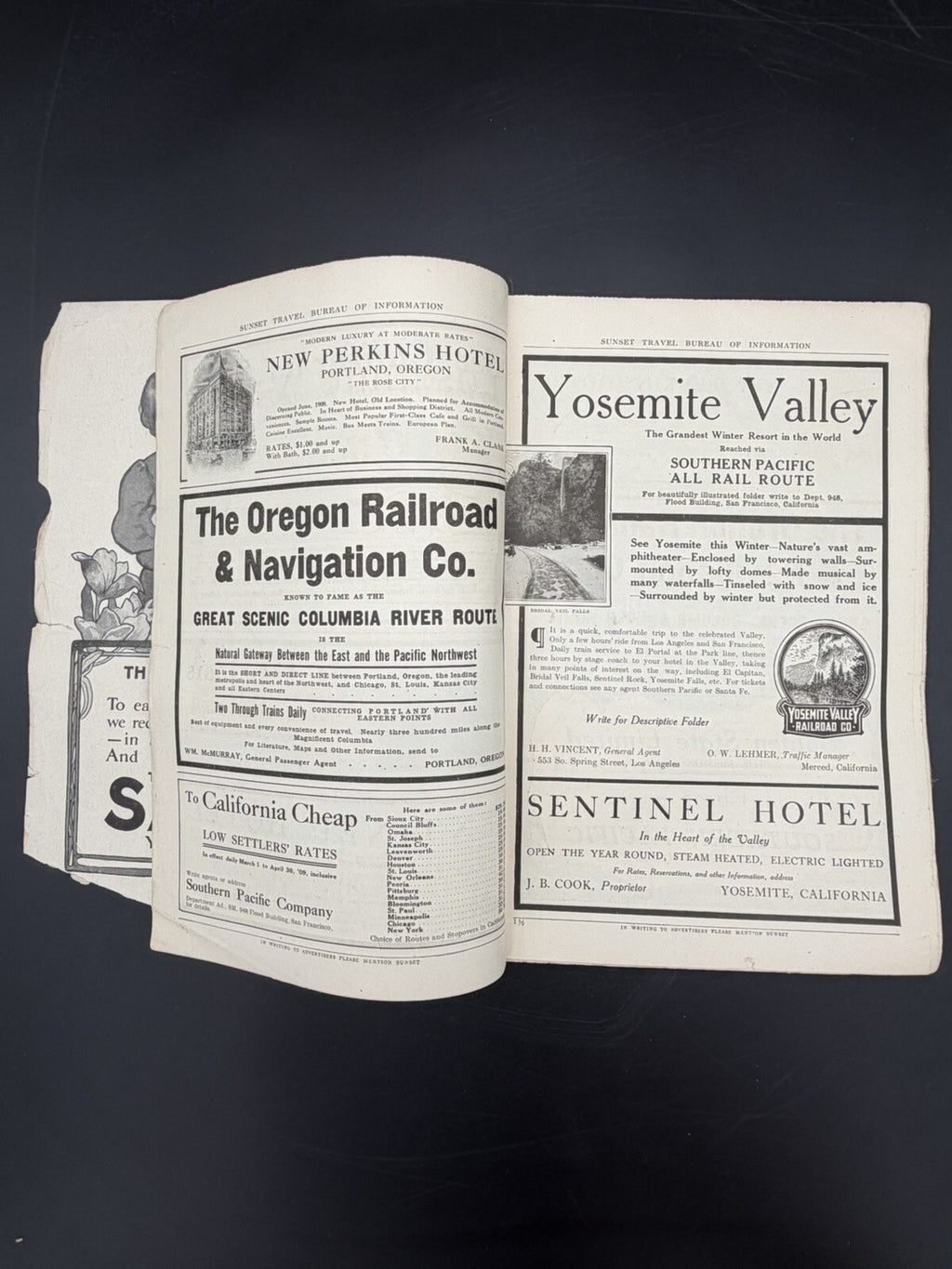 1909 Sunset Magazine April San Francisco Hotel St. Francis Railroad Steamship Ad