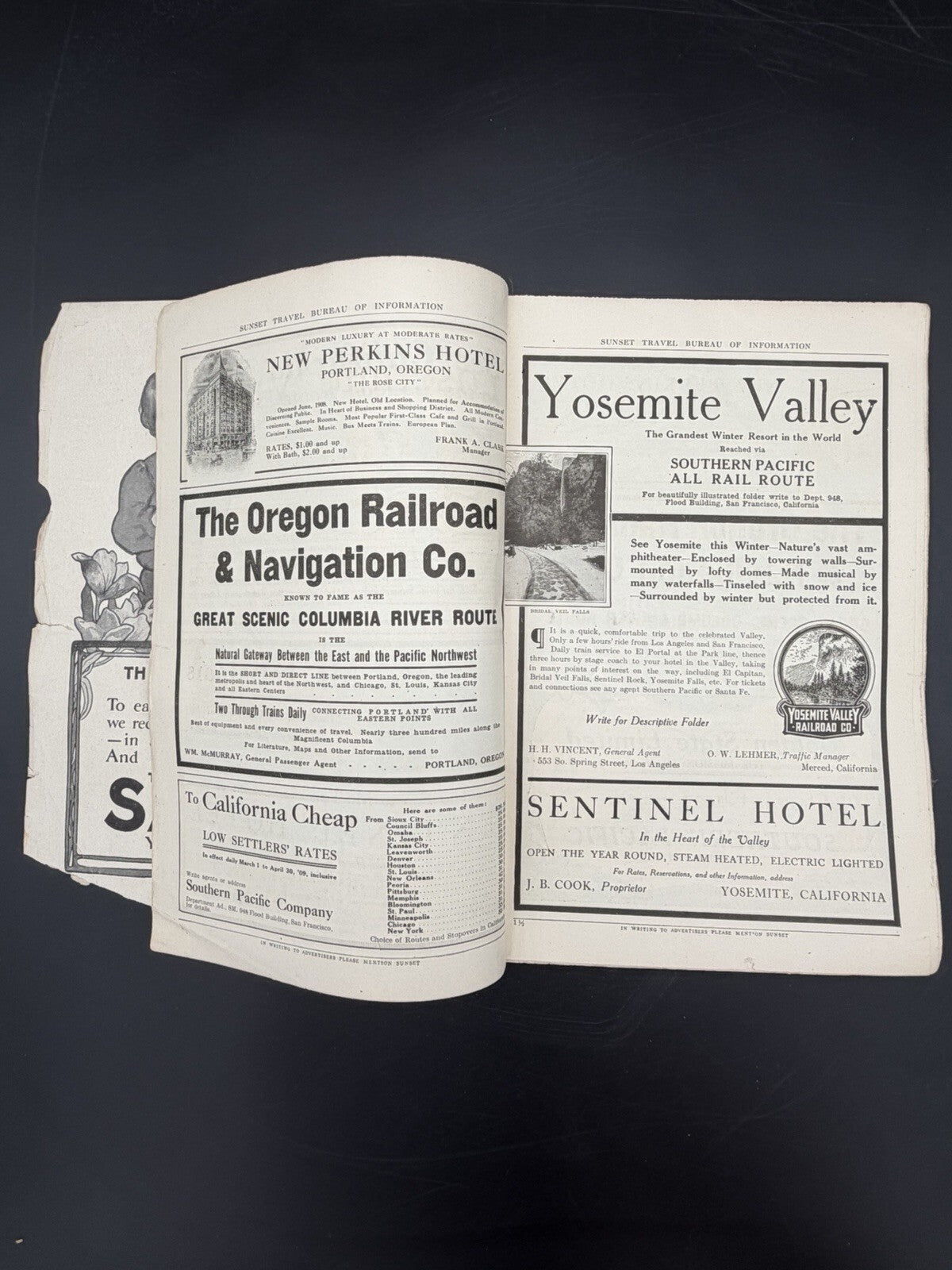1909 Sunset Magazine April San Francisco Hotel St. Francis Railroad Steamship Ad