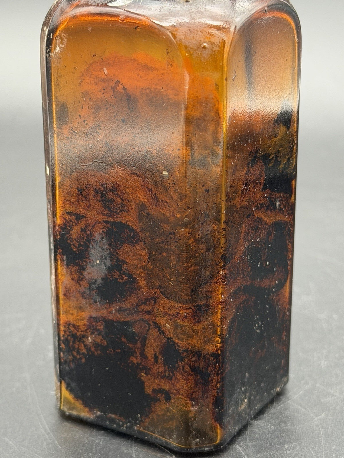 Antique Fraser Amber Glass Apothecary Bottle w/ Cork Stopper Quack Medicine