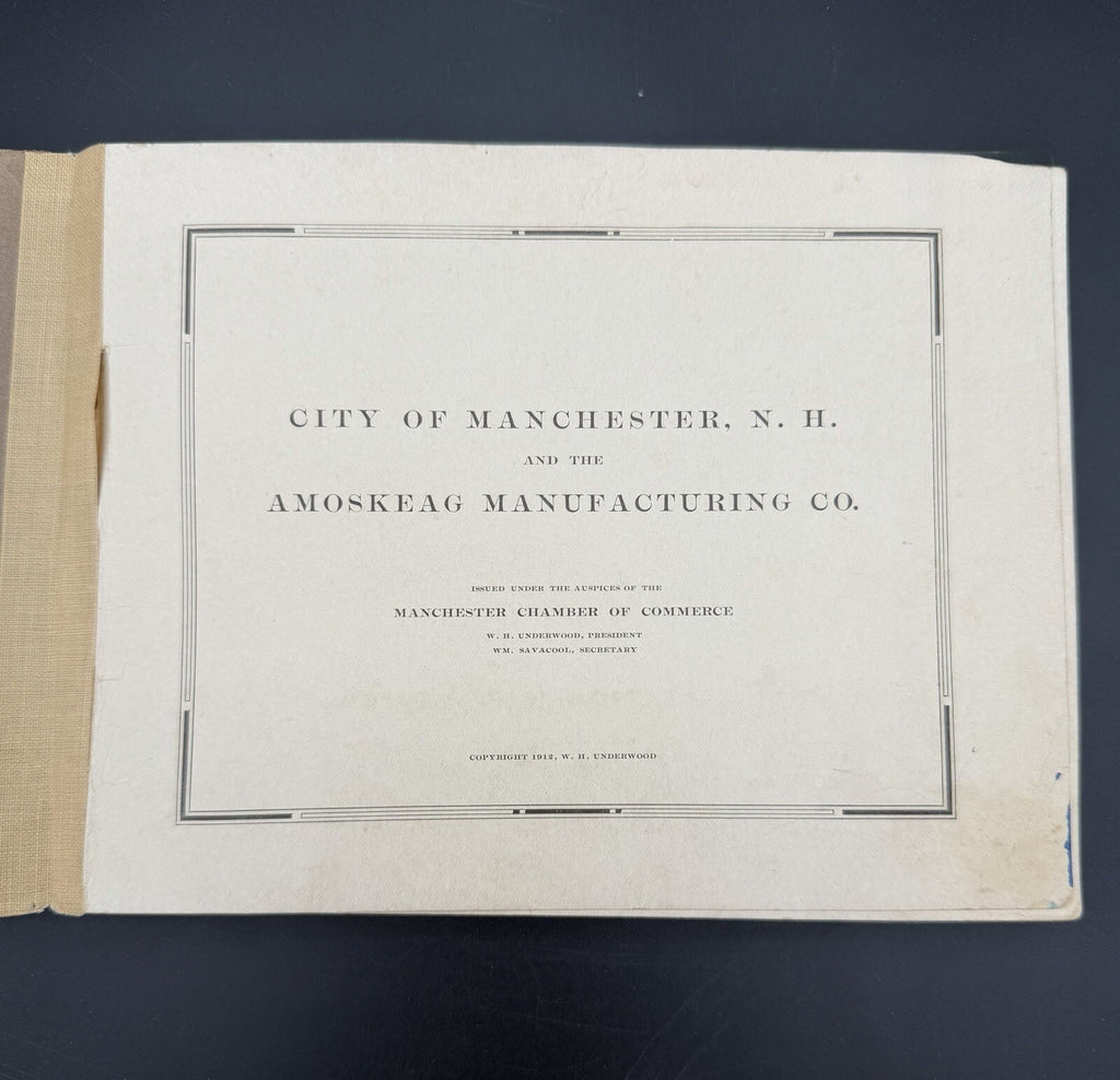 1912 City Manchester NH & Amoskeag Mfg Co 100 Pg Views Book Amazing