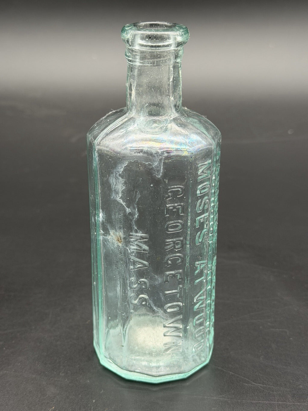 Antique Moses Atwood Jaundice Bitters Bottle Georgetown Mass Quack Medicine